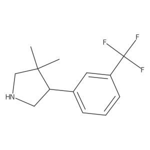 3,3-Dimethyl-4-(3-(trifluoromethyl)phenyl)pyrrolidine Structure