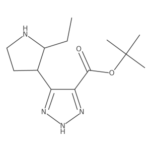 tert-butyl 5-(2-ethylpyrrolidin-3-yl)-1H-1,2,3-triazole-4-carboxylate结构式