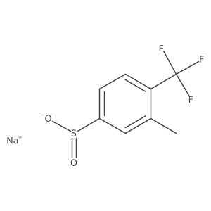 Sodium 3-methyl-4-(trifluoromethyl)benzene-1-sulfinate结构式