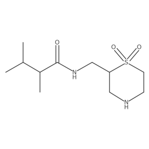 N-[(1,1-dioxo-1lambda6-thiomorpholin-2-yl)methyl]-2,3-dimethylbutanamide结构式