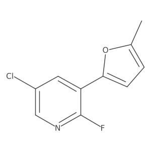 5-Chloro-2-fluoro-3-(5-methylfuran-2-yl)pyridine Structure