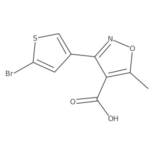 3-(5-Bromothiophen-3-yl)-5-methyl-1,2-oxazole-4-carboxylic acid结构式