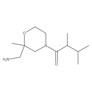 1-[2-(Aminomethyl)-2-methylmorpholin-4-yl]-2,3-dimethylbutan-1-one结构式