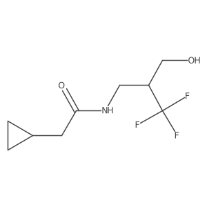 2-cyclopropyl-N-[3-hydroxy-2-(trifluoromethyl)propyl]acetamide结构式