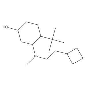 4-Tert-butyl-3-[(2-cyclobutylethyl)(methyl)amino]cyclohexan-1-ol结构式