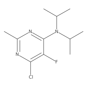 6-chloro-5-fluoro-2-methyl-N,N-bis(propan-2-yl)pyrimidin-4-amine Structure