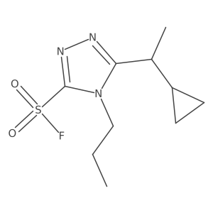 5-(1-cyclopropylethyl)-4-propyl-4H-1,2,4-triazole-3-sulfonyl fluoride Structure