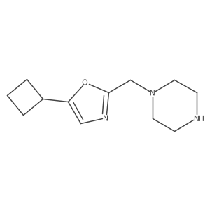 1-[(5-Cyclobutyl-1,3-oxazol-2-yl)methyl]piperazine Structure