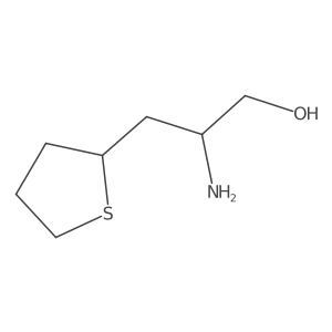 2-Amino-3-(thiolan-2-yl)propan-1-ol结构式