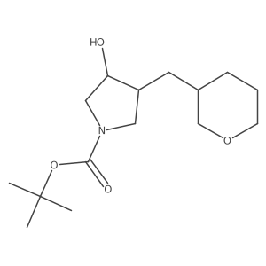Tert-butyl 3-hydroxy-4-[(oxan-3-yl)methyl]pyrrolidine-1-carboxylate Structure