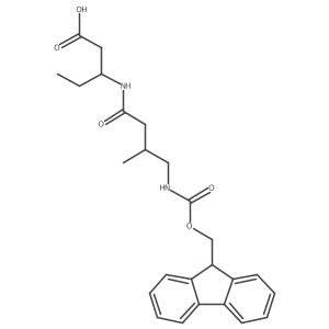 (3R)-3-[4-({[(9H-fluoren-9-yl)methoxy]carbonyl}amino)-3-methylbutanamido]pentanoic acid结构式