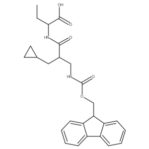 2-[2-(cyclopropylmethyl)-3-({[(9H-fluoren-9-yl)methoxy]carbonyl}amino)propanamido]butanoic acid Structure