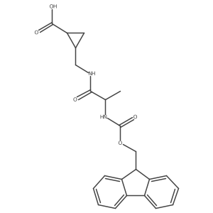 2-{[2-({[(9H-fluoren-9-yl)methoxy]carbonyl}amino)propanamido]methyl}cyclopropane-1-carboxylic acid Structure
