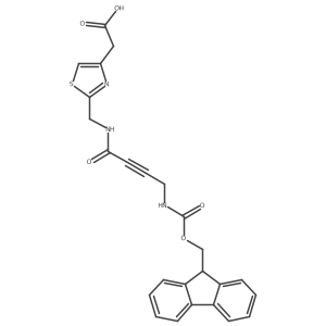 2-(2-{[4-({[(9H-fluoren-9-yl)methoxy]carbonyl}amino)but-2-ynamido]methyl}-1,3-thiazol-4-yl)acetic acid Structure