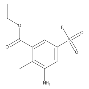 Ethyl 3-amino-5-(fluorosulfonyl)-2-methylbenzoate Structure