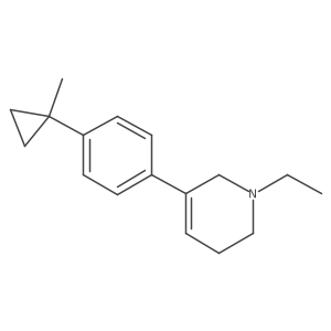 1-Ethyl-5-[4-(1-methylcyclopropyl)phenyl]-1,2,3,6-tetrahydropyridine结构式