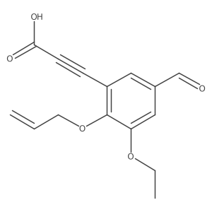 3-[3-Ethoxy-5-formyl-2-(prop-2-en-1-yloxy)phenyl]prop-2-ynoic acid Structure