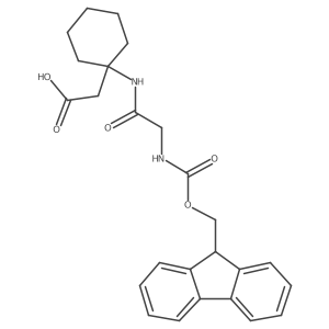 2-{1-[2-({[(9H-fluoren-9-yl)methoxy]carbonyl}amino)acetamido]cyclohexyl}acetic acid结构式