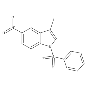 1-(benzenesulfonyl)-3-iodo-5-nitro-1H-indole Structure