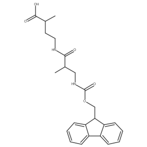 4-[3-({[(9H-fluoren-9-yl)methoxy]carbonyl}amino)-2-methylpropanamido]-2-methylbutanoic acid结构式