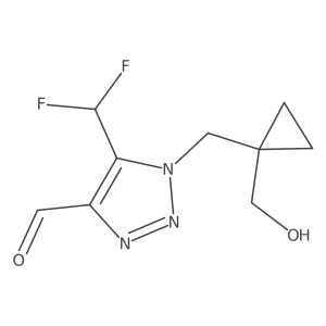 5-(difluoromethyl)-1-{[1-(hydroxymethyl)cyclopropyl]methyl}-1H-1,2,3-triazole-4-carbaldehyde Structure