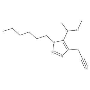 2-[1-hexyl-5-(1-methoxyethyl)-1H-1,2,3-triazol-4-yl]acetonitrile结构式