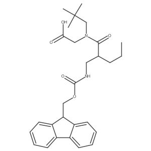 2-[N-(2,2-dimethylpropyl)-2-[({[(9H-fluoren-9-yl)methoxy]carbonyl}amino)methyl]pentanamido]acetic acid Structure