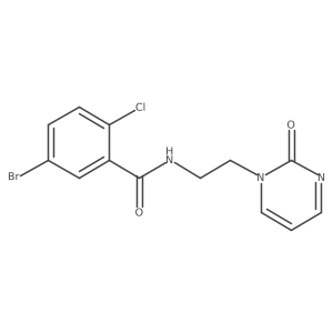 5-bromo-2-chloro-N-(2-(2-oxopyrimidin-1(2H)-yl)ethyl)benzamide结构式
