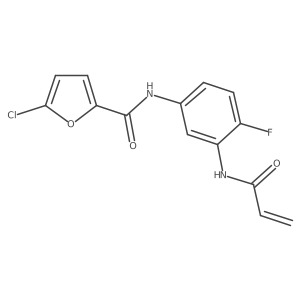 5-chloro-N-[4-fluoro-3-(prop-2-enamido)phenyl]furan-2-carboxamide结构式