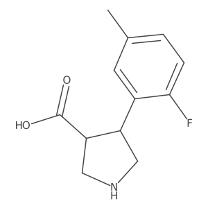 rac-(3R,4S)-4-(2-fluoro-5-methylphenyl)pyrrolidine-3-carboxylic acid结构式