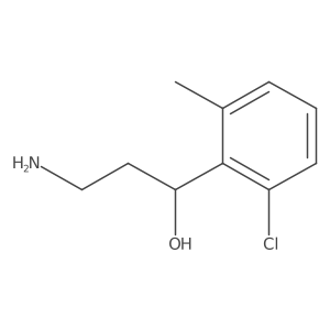 (1S)-3-amino-1-(2-chloro-6-methylphenyl)propan-1-ol结构式