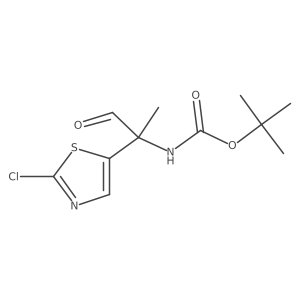 tert-butyl N-[2-(2-chloro-1,3-thiazol-5-yl)-1-oxopropan-2-yl]carbamate结构式