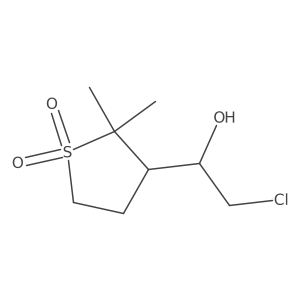 3-(2-Chloro-1-hydroxyethyl)-2,2-dimethyl-1lambda6-thiolane-1,1-dione Structure
