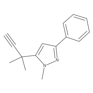 1-methyl-5-(2-methylbut-3-yn-2-yl)-3-phenyl-1H-pyrazole Structure