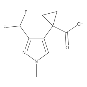 1-[3-(difluoromethyl)-1-methyl-1H-pyrazol-4-yl]cyclopropane-1-carboxylic acid Structure