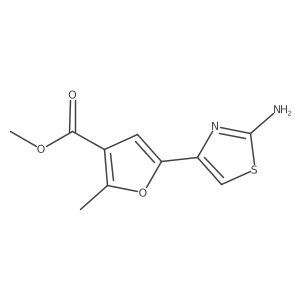 Methyl 5-(2-amino-1,3-thiazol-4-yl)-2-methylfuran-3-carboxylate结构式