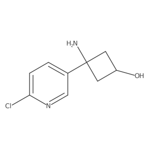 3-amino-3-(6-chloro-3-pyridyl)cyclobutanol结构式