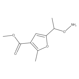 Methyl 5-[1-(aminooxy)ethyl]-2-methylfuran-3-carboxylate结构式