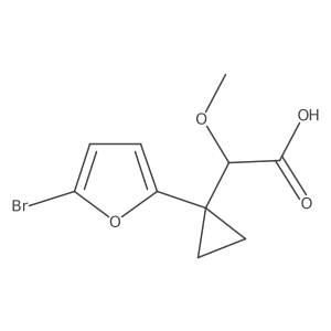 2-[1-(5-Bromofuran-2-yl)cyclopropyl]-2-methoxyacetic acid Structure