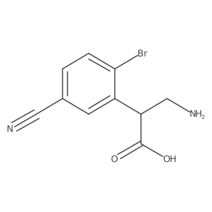 3-Amino-2-(2-bromo-5-cyanophenyl)propanoic acid Structure