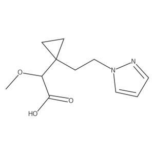 2-methoxy-2-{1-[2-(1H-pyrazol-1-yl)ethyl]cyclopropyl}acetic acid结构式