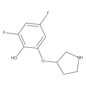 2,4-Difluoro-6-(pyrrolidin-3-yloxy)phenol结构式