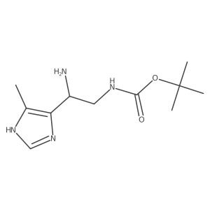 tert-butyl N-[2-amino-2-(4-methyl-1H-imidazol-5-yl)ethyl]carbamate Structure