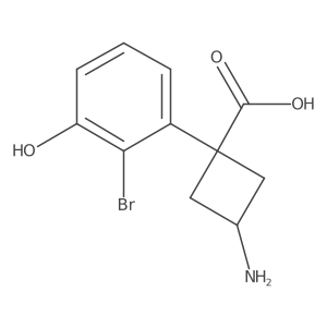 3-Amino-1-(2-bromo-3-hydroxyphenyl)cyclobutane-1-carboxylic acid结构式