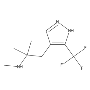 methyl({2-methyl-1-[3-(trifluoromethyl)-1H-pyrazol-4-yl]propan-2-yl})amine结构式