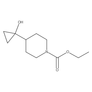 Ethyl 4-(1-hydroxycyclopropyl)piperidine-1-carboxylate结构式