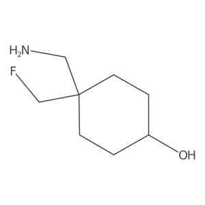 4-(Aminomethyl)-4-(fluoromethyl)cyclohexan-1-ol结构式