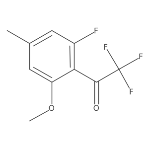 2,2,2-Trifluoro-1-(2-fluoro-6-methoxy-4-methylphenyl)ethan-1-one结构式