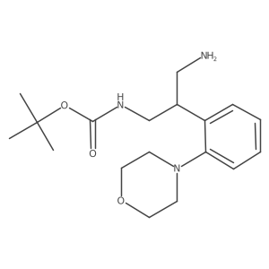 tert-butyl N-{3-amino-2-[2-(morpholin-4-yl)phenyl]propyl}carbamate结构式