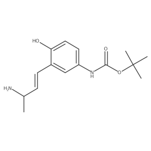 tert-butyl N-[3-(3-aminobut-1-en-1-yl)-4-hydroxyphenyl]carbamate Structure